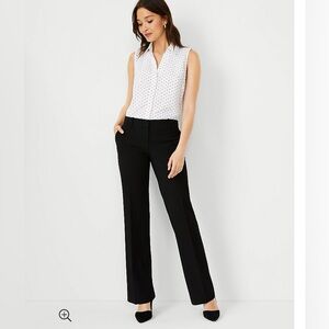 Ann Taylor the Trouser Pant in black, size 8 tall, NWT